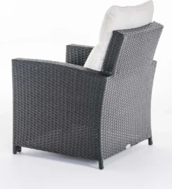 Chaise De Jardin Deluxe - Résistant Aux Intempéries - Aspect Chaise Longue - Osier - Zwart/ Blanc - Chaises De Jardin Lot De 1 -Jardin Meubles Magasin 1090x1200 4