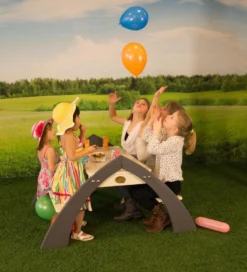 AXI Kylo Table Pique Nique Enfant En Bois Gris & Blanc - Table Picnic Avec Parasol Pour Le Jardin -Jardin Meubles Magasin 1090x1200 6