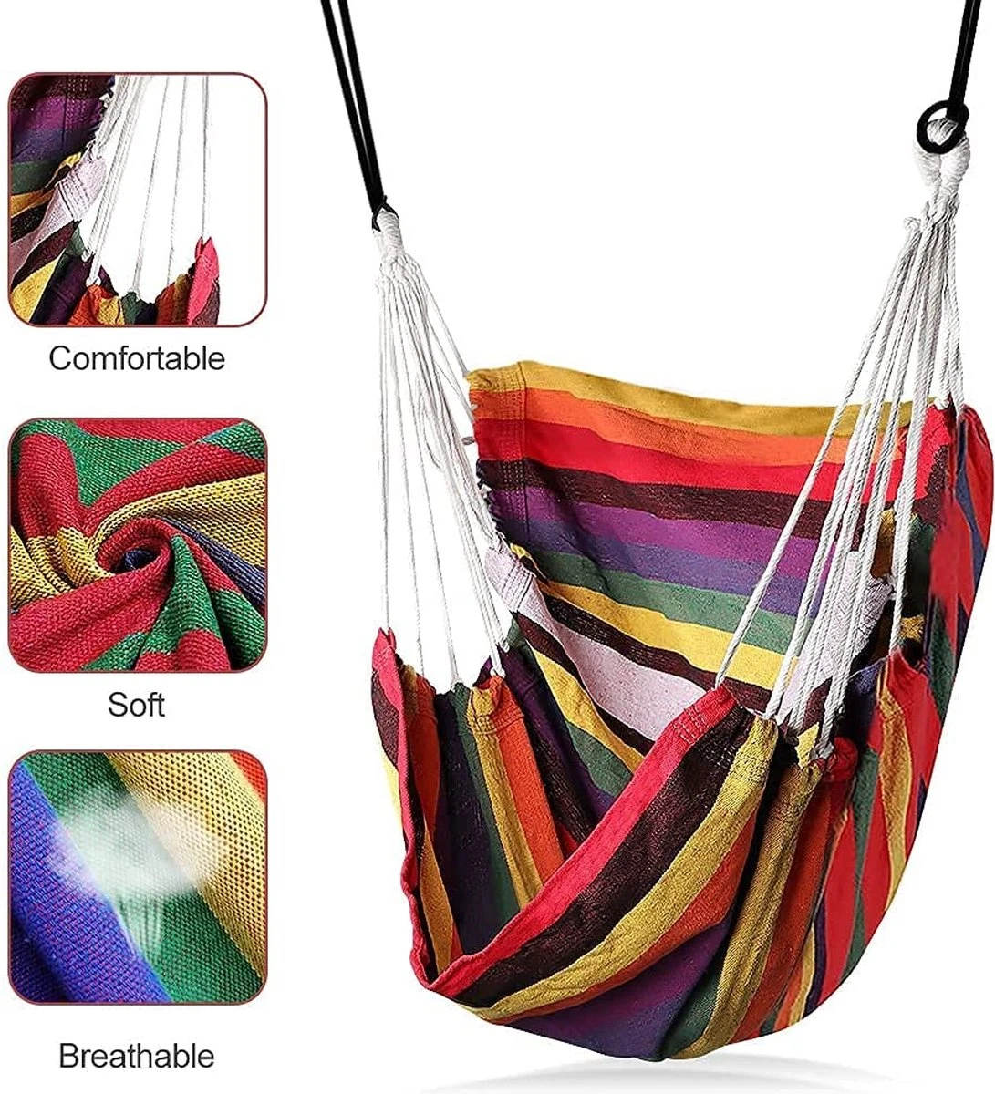 Chaise Hamac, Intérieur Et Extérieur, Chaise Suspendue, Pour Enfants, Chaise Suspendue, Jardin, Chaise Suspendue, Jusqu'à 150 Kg, Lavable, Pour Salon, Chambre, Terrasse 6 Chaise Hamac, Intérieur Et Extérieur, Chaise Suspendue, Pour Enfants, Chaise Suspendue, Jardin, Chaise Suspendue, Jusqu'à 150 Kg, Lavable, Pour Salon, Chambre, Terrasse – Image 6