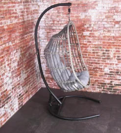 SenS-Line - Chaise Suspendue Koko Relax - Pliable - Pour Extérieur/intérieur - Métal/Polyester - L 103 X W 128 X H 210 Cm -Jardin Meubles Magasin 1092x1200