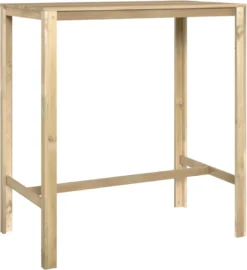 La Dolce Vita - Table GardenBar 7 Pièces Avec Chaises - Ensemble Meuble Bar - Ensemble Meuble Bar - Ensemble Coin Bar - Table Haute Avec Tabourets - Ensemble Bistro Avec Table Et Chaises Bois De Pin Imprégné -Jardin Meubles Magasin 1097x1200 1