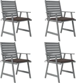 Prolenta Premium - Chaises De Jardin De Jardin 4 Pcs Avec Coussins En Bois D'acacia Massif -Jardin Meubles Magasin 1104x1200 1