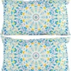 Anna's Collection Coussin D'extérieur Mandala - 2x - Bleu - 30 X 50 Cm - Résistant à Water Et Aux UV