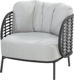Fabrice Fauteuil Canapé Salon Ensemble 4 Parties Corde Anthracite 4 Seasons Outdoor -Jardin Meubles Magasin 1104x1200 4