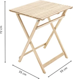 NATERIAL - Salon De Jardin Origami - Salon De Balcon Pliable - 1x Table 55x55 Cm + 2X Chaises De Jardin - 2 Personnes - Acacia -Jardin Meubles Magasin 1109x1200 3
