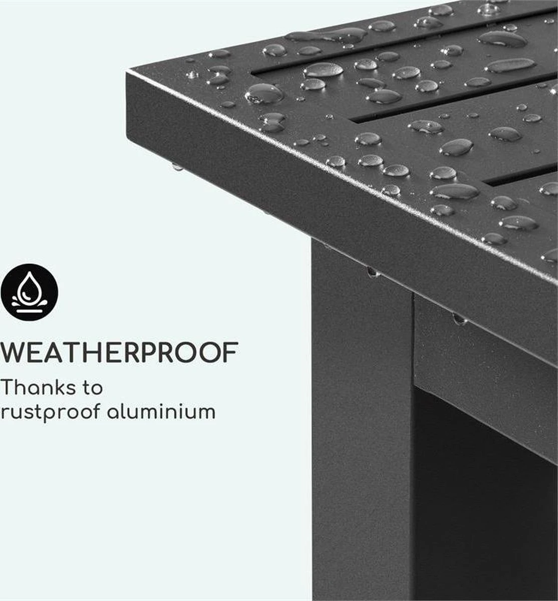 Table De Jardin Blumfeldt Toledo 213 X 90 Cm - à Rallonge - Structure En Aluminium Stable Avec Revêtement En Poudre - Anthracite 6 Table De Jardin Blumfeldt Toledo 213 X 90 Cm - à Rallonge - Structure En Aluminium Stable Avec Revêtement En Poudre - Anthracite – Image 6