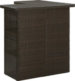 Prolenta Premium - Ensemble De Bar De Jardin 8 Pièces Avec Coussins Poly Rotin Marron -Jardin Meubles Magasin 1117x1200 1