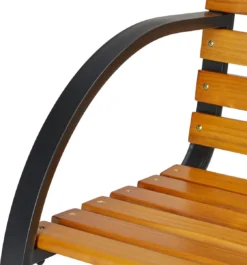 Relaxdays Banc De Jardin En Bois - Structure En Acier - Banc De Parc - Banc De Balcon - Deux Places - Robuste -Jardin Meubles Magasin 1120x1200 2