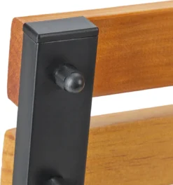 Relaxdays Banc De Jardin En Bois - Structure En Acier - Banc De Parc - Banc De Balcon - Deux Places - Robuste -Jardin Meubles Magasin 1122x1200