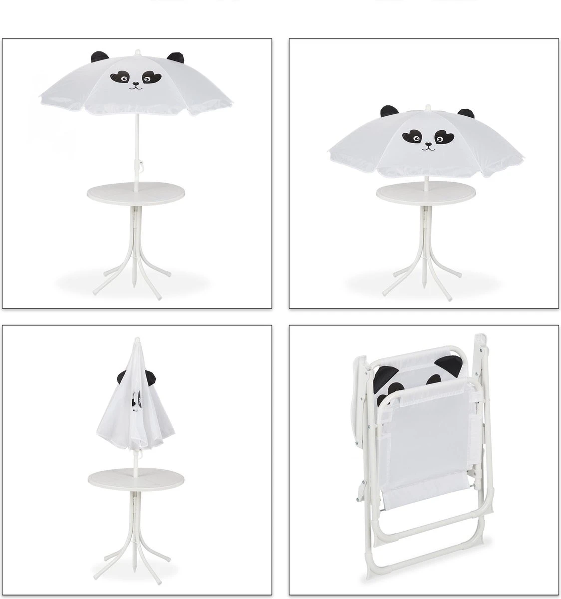 Ensemble De Jardin Relaxdays Enfants - Chaise De Jardin Pour Enfants - Table Pour Enfants - Parasol - Chaise De Camping Enfant Panda 10 Ensemble De Jardin Relaxdays Enfants - Chaise De Jardin Pour Enfants - Table Pour Enfants - Parasol - Chaise De Camping Enfant Panda – Image 10