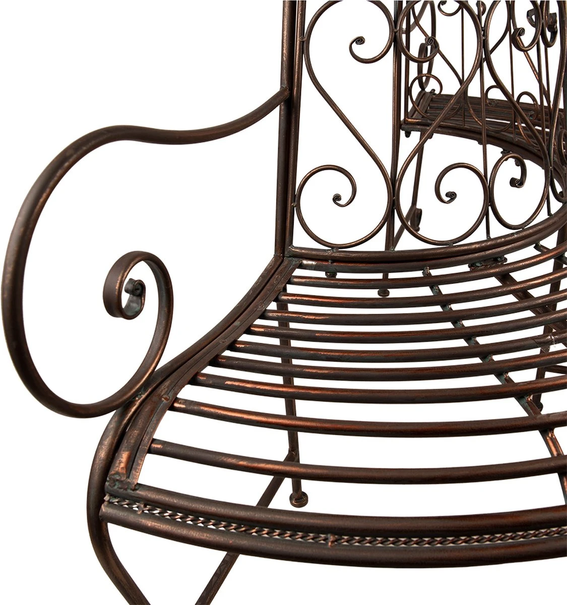 Clayre & Eef Banc De Jardin 160*82*87 Cm Brun Zwart Banc En Fer Banc D'Extérieur Jardin Mobilier De Jardin De Jardin 3 Clayre & Eef Banc De Jardin 160*82*87 Cm Brun Zwart Banc En Fer Banc D'Extérieur Jardin Mobilier De Jardin De Jardin – Image 3