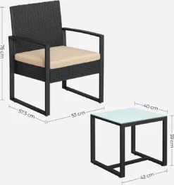 Salon De Jardin - Salon De Jardin - Salon De Jardin - Chaises Avec Table - Terrasse - Balcon - Moderne - Grijs 10 Salon De Jardin - Salon De Jardin - Salon De Jardin - Chaises Avec Table - Terrasse - Balcon - Moderne - Grijs -Jardin Meubles Magasin 1125x1200 8