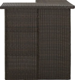Prolenta Premium - Ensemble De Bar De Jardin 4 Pièces Avec Coussins Poly Rotin Marron -Jardin Meubles Magasin 1128x1200 1