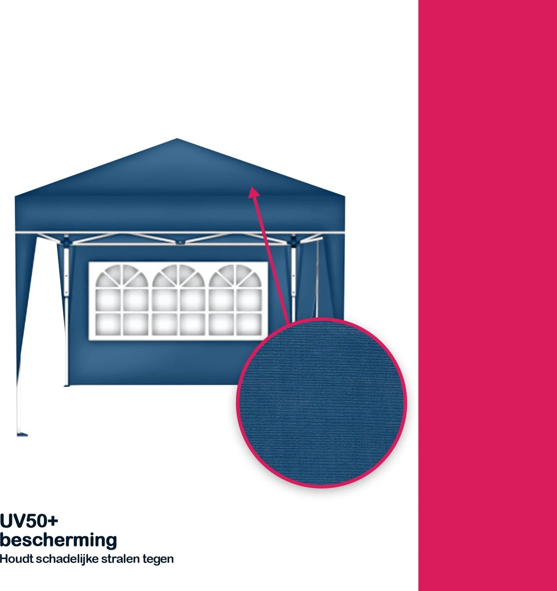 Coazy | Tente De Réception étanche 3x3 Mètres Pliable Avec 2 Parois Latérales | Pavillon Avec 2 Panneaux Latéraux | Facile à Monter | Tente Pop-up Avec Piquets, Corde Et Pieds Antidérapants 5 Coazy | Tente De Réception étanche 3x3 Mètres Pliable Avec 2 Parois Latérales | Pavillon Avec 2 Panneaux Latéraux | Facile à Monter | Tente Pop-up Avec Piquets, Corde Et Pieds Antidérapants – Image 5