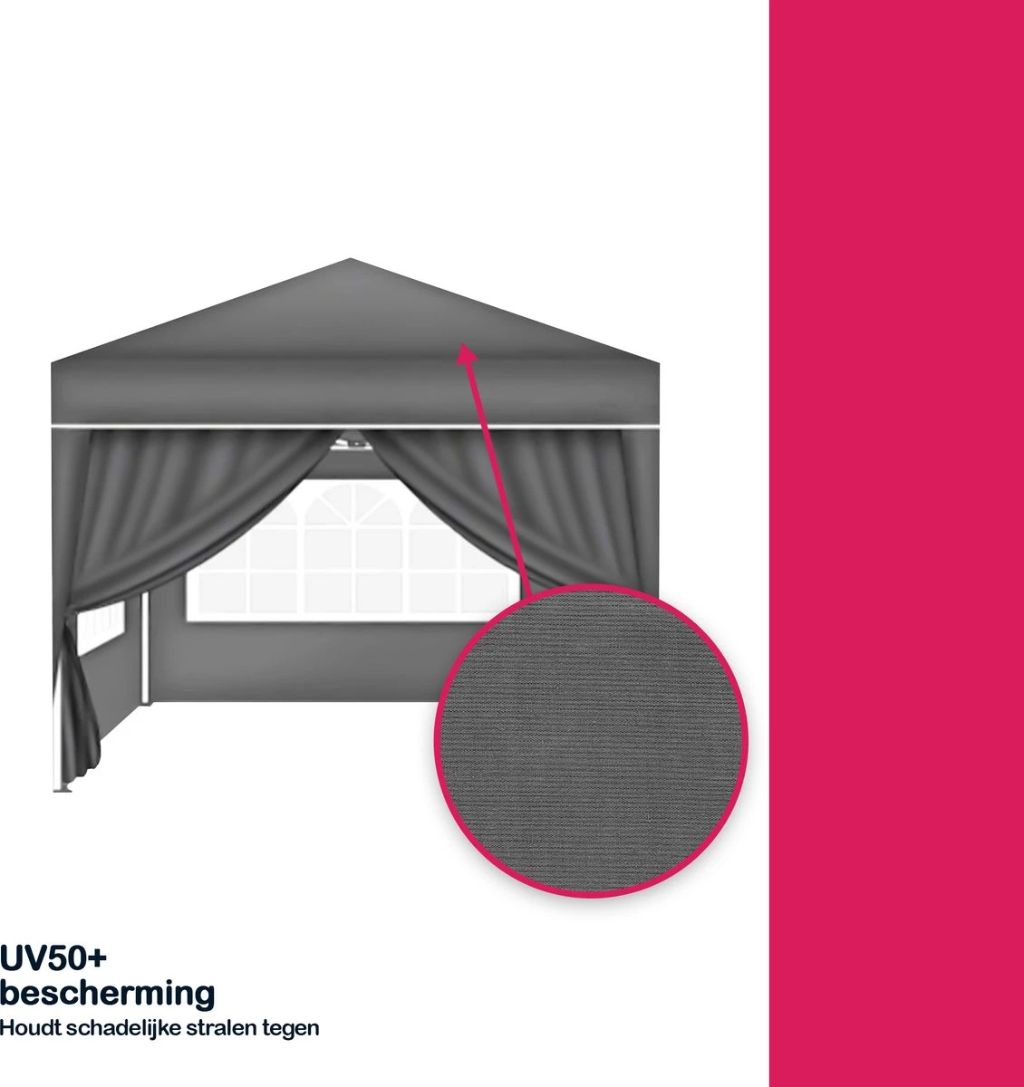 Coazy | Tente De Réception étanche 3x3 Mètres Pliable Avec 4 Parois Latérales | Pavillon Avec 4 Panneaux Latéraux | Facile à Monter | Tente Pop-up Avec Piquets, Corde Et Pieds Antidérapants 4 Coazy | Tente De Réception étanche 3x3 Mètres Pliable Avec 4 Parois Latérales | Pavillon Avec 4 Panneaux Latéraux | Facile à Monter | Tente Pop-up Avec Piquets, Corde Et Pieds Antidérapants – Image 4