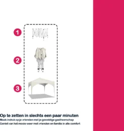 Pavillon Coazy Garden | NOUVEAU 2023 | Tente De Réception étanche 3x3 Mètres Pliable - Pavillon - Easy Up - Tente Pop-up Avec Piquets, Corde Et Pieds Antidérapants - Imperméable - Tentes De Fête Résistant Aux Intempéries - Gazebo - Pergola -Jardin Meubles Magasin 1131x1200 2