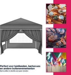 Coazy | Tente De Réception étanche 3x3 Mètres Pliable Avec 4 Parois Latérales | Pavillon Avec 4 Panneaux Latéraux | Facile à Monter | Tente Pop-up Avec Piquets, Corde Et Pieds Antidérapants 17 Coazy | Tente De Réception étanche 3x3 Mètres Pliable Avec 4 Parois Latérales | Pavillon Avec 4 Panneaux Latéraux | Facile à Monter | Tente Pop-up Avec Piquets, Corde Et Pieds Antidérapants -Jardin Meubles Magasin 1132x1200 2