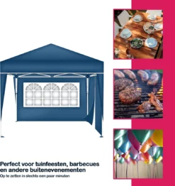 Coazy | Tente De Réception étanche 3x3 Mètres Pliable Avec 2 Parois Latérales | Pavillon Avec 2 Panneaux Latéraux | Facile à Monter | Tente Pop-up Avec Piquets, Corde Et Pieds Antidérapants 15 Coazy | Tente De Réception étanche 3x3 Mètres Pliable Avec 2 Parois Latérales | Pavillon Avec 2 Panneaux Latéraux | Facile à Monter | Tente Pop-up Avec Piquets, Corde Et Pieds Antidérapants -Jardin Meubles Magasin 1132x1200