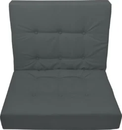 Beautissu Elements - Set De Coussins Palette - 1x Coussin D'Assise 120x80 Cm & 2x Coussin De Dossier 60x40 Cm - Grijs Graphite -Jardin Meubles Magasin 1132x1200 5