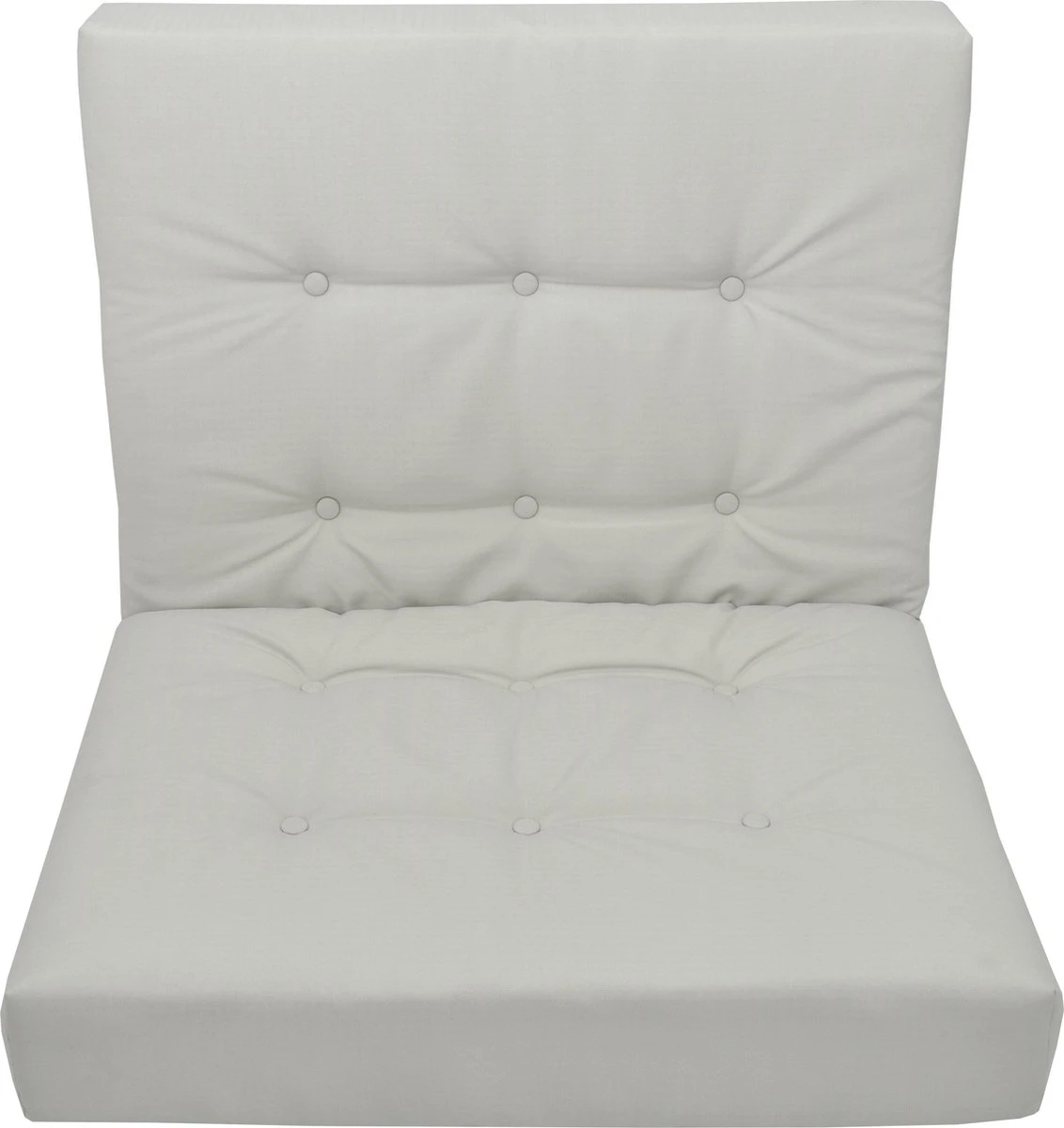 Beautissu Elements - Set De Coussins Palette - 1x Coussin D'Assise 120x80 Cm & 1x Coussin De Dossier 120x40 Cm - Grijs Clair 8 Beautissu Elements - Set De Coussins Palette - 1x Coussin D'Assise 120x80 Cm & 1x Coussin De Dossier 120x40 Cm - Grijs Clair – Image 8