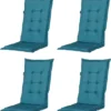 Madison - Coussin De Jardin - Universel - Dossier Haut - 4 Pcs. - Panama Sea Blue - 123x50cm - Blauw - Coussins De Chaise De Jardin - Chaise Standard