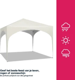 Pavillon Coazy Garden | NOUVEAU 2023 | Tente De Réception étanche 3x3 Mètres Pliable - Pavillon - Easy Up - Tente Pop-up Avec Piquets, Corde Et Pieds Antidérapants - Imperméable - Tentes De Fête Résistant Aux Intempéries - Gazebo - Pergola -Jardin Meubles Magasin 1133x1200 1