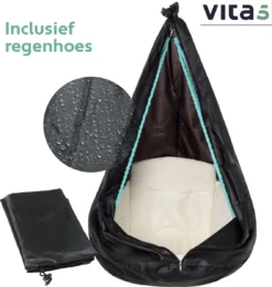 Chaise Suspendue Pour Intérieur Et Extérieur. Avec Oreiller, Porte-gobelet, Compartiment Livre Et Housse De Protection Chaise Suspendue Macramé Basket Pour Adultes Et Enfants. Peut Supporter Jusqu'à 125 Kg. VITA5 (turquoise) -Jardin Meubles Magasin 1136x1200 1