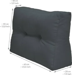 Coussin De Palette Beautissu Eco Elemets - 2x Coussin De Dossier á 60x40x15 Cm Pour Canapé Palette - Kussen Gris Graphite - Coussins De Palette En Qualité De Coussin De Matelas 12 Coussin De Palette Beautissu Eco Elemets - 2x Coussin De Dossier á 60x40x15 Cm Pour Canapé Palette - Kussen Gris Graphite - Coussins De Palette En Qualité De Coussin De Matelas -Jardin Meubles Magasin 1138x1200 12