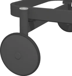 NATERIAL - Transat ARENA - Transat à Dossier Réglable - 198X82X90 Cm - 5 Positions - Avec Kussen - Avec Roulettes - Aluminium - Polypropylène - Zwart - Grijs -Jardin Meubles Magasin 1142x1200 4