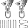 SWAWIS Lot De 2 Crochets De Plafond Pour Chaise Hamac Crochets De Balançoire à 360 Degrés Capacité De 450 Kg