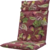 Madison - Coussin De Chaise De Jardin - 120cm X 50cm - Jasmin Bordeaux - Coussin De Jardin