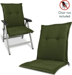 Beautissu HighLux NL – Set De 4 Coussins De Jardin Coussin à Dossier Bas 105x50x7cm – Coussin D'Assise D' Plein Air Pour Chaise De Jardin Vert Foncé -Jardin Meubles Magasin 1152x1200 4