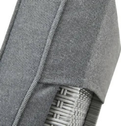 NATERIAL - Daybed DAVOS - Chaise Longue De Jardin Avec Dossier Réglable - Polyrotin - 197X65X36 Cm - 5 Positions - Avec Roulettes - Aluminium - Rotin Plastique - Grijs -Jardin Meubles Magasin 1154x1200 1