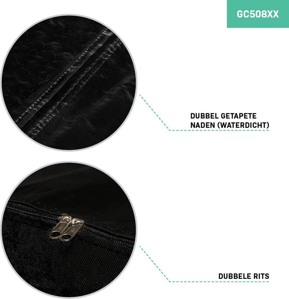 VONROC Premium Sac De Rangement Pour Chaise De Jardin/coussin De Jardin XL – 200x75x60cm – Pour 6 à 8 Coussins – Incl. Reliure Velcro 4 VONROC Premium Sac De Rangement Pour Chaise De Jardin/coussin De Jardin XL – 200x75x60cm – Pour 6 à 8 Coussins – Incl. Reliure Velcro – Image 4