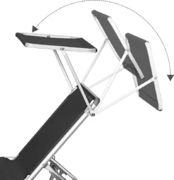 Transat De Segenn - Avec Auvent - Jardin - Avec Coussin De Capot - Extra Large - 55 X 193 X 31 Cm - Zwart - Chargeable Jusqu'à 150 Kg -Jardin Meubles Magasin 1164x1200 5