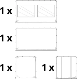 Pavillon Pliant, Tente Pliante, 3 X 6 M, 4 Panneaux Latéraux 32 Mm, Pavillon En Aluminium, Tente De Réception, PES300, 100 % étanche, Noir -Jardin Meubles Magasin 1165x1200