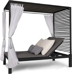 Bain De Soleil Blumfeldt Eremitage Double Lux - Chaise Longue Pour 2 Personnes - Dossier Réglable En 4 Positions - Kussen 6 Cm - Charge Jusqu'à 160 Kg