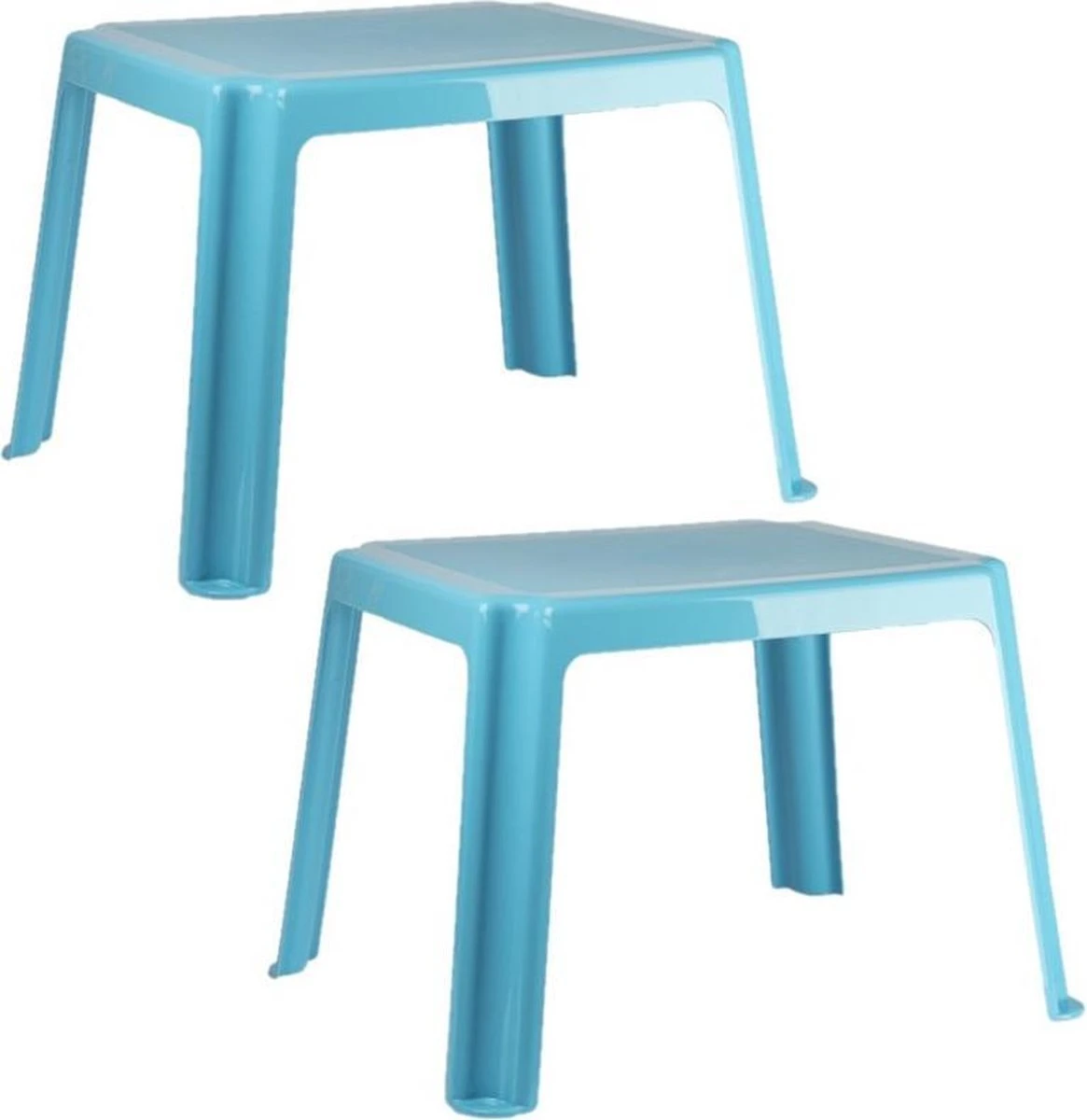 2x Morceaux De Tables Pour Enfants En Plastique Bleu Clair 55 X 66 X 43 Cm - Table Pour Enfants à L'extérieur - Table D'appoint 1 2x Morceaux De Tables Pour Enfants En Plastique Bleu Clair 55 X 66 X 43 Cm - Table Pour Enfants à L'extérieur - Table D'appoint