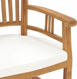 VidaXL Chaises De Jardin De VidaXL 2 Pièces Avec Coussins Blanc Crème Teck Massif 10 VidaXL Chaises De Jardin De VidaXL 2 Pièces Avec Coussins Blanc Crème Teck Massif -Jardin Meubles Magasin 1166x1200 5