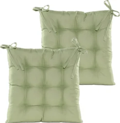 Anna's Collection Coussin De Chaise Rembourré - 2x - Vert Menthe - 38 X 38 Cm - Intérieur/extérieur