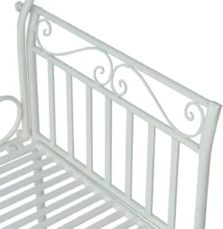 Outsunny Banquette De Jardin Banc Fleuri Banc De Parc Mobilier De Jardin 2 Places Métal Blanc 84B-077 15 Outsunny Banquette De Jardin Banc Fleuri Banc De Parc Mobilier De Jardin 2 Places Métal Blanc 84B-077 -Jardin Meubles Magasin 1167x1200