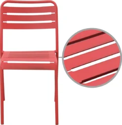 GENERIC - Set De 4 Chaises De Jardin CAFE - 4 X Chaise De Jardin - Empilables - L.52 X L. 44 X H.79 - Acier - Rouge Cerise - Chaises De Patio - Chaises De Salle à Manger - Chaise Empilable 8 GENERIC - Set De 4 Chaises De Jardin CAFE - 4 X Chaise De Jardin - Empilables - L.52 X L. 44 X H.79 - Acier - Rouge Cerise - Chaises De Patio - Chaises De Salle à Manger - Chaise Empilable -Jardin Meubles Magasin 1170x1200