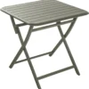 NATERIAL - Table De Jardin Carrée IDAHO - Table Pliante - 75 X 75 X 75 Cm - 2 Personnes - Aluminium - Vert - Table D'appoint - Pliable - Table De Jardin