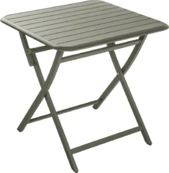 NATERIAL - Table De Jardin Carrée IDAHO - Table Pliante - 75 X 75 X 75 Cm - 2 Personnes - Aluminium - Vert - Table D'appoint - Pliable - Table De Jardin