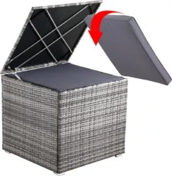 Casaria Boîte De Opbergbox Polyrotin 318 L Couvercle 75x75x70cm Étanche Gaz Ressort Grijs 13 Casaria Boîte De Opbergbox Polyrotin 318 L Couvercle 75x75x70cm Étanche Gaz Ressort Grijs -Jardin Meubles Magasin 1174x1200 6