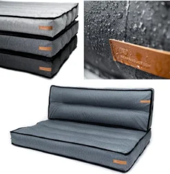 Rexproduct Bergamo Ensemble De Coussin De Palette WATERPROOF (coussin De Siège Et Coussin De Dossier) Canapé De Palette, Coussin De Palette, Ensemble De Coussin De Jardin, Coussin De Canapé De Jardin