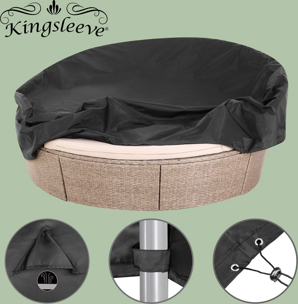 Kingsleeve Solar Island 188x50cm Tissu Oxford Rond Indéchirable Coupe-Vent 5 Kingsleeve Solar Island 188x50cm Tissu Oxford Rond Indéchirable Coupe-Vent – Image 5