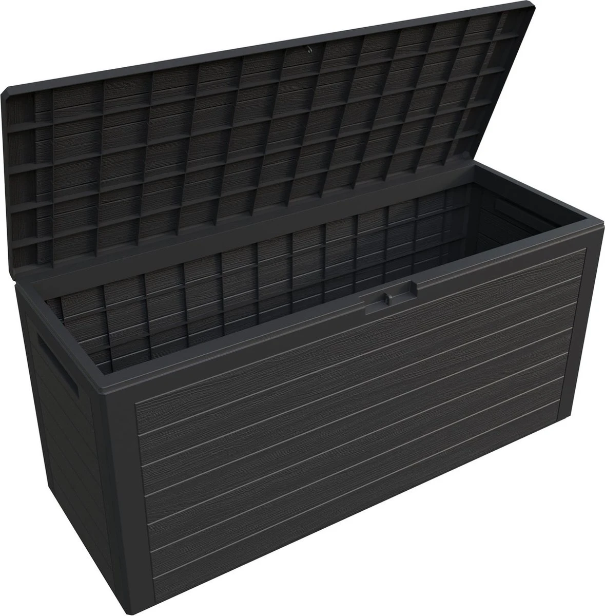 Coffre De Rangement Effet Bois 120 X 46 X 57 Cm Coffre Extérieur Avec Couvercle Rabattable Stockage Jardin 1 Coffre De Rangement Effet Bois 120 X 46 X 57 Cm Coffre Extérieur Avec Couvercle Rabattable Stockage Jardin