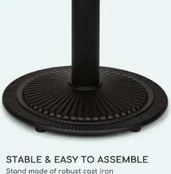 Blumfeldt Patras Jewel Bistro Table - Table De Jardin 57,5 X 75 Cm (ØxH) - Marbre & Fonte - Résistant Aux Intempéries - Pour L'intérieur Et L'extérieur -Jardin Meubles Magasin 1180x1200 13