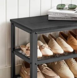 Table Basse Industrielle - Avec Rangements - Meuble TV - Sans Tiroir - Rectangulaire - Rural - Bois - 88x30x45cm -Jardin Meubles Magasin 1180x1200 16